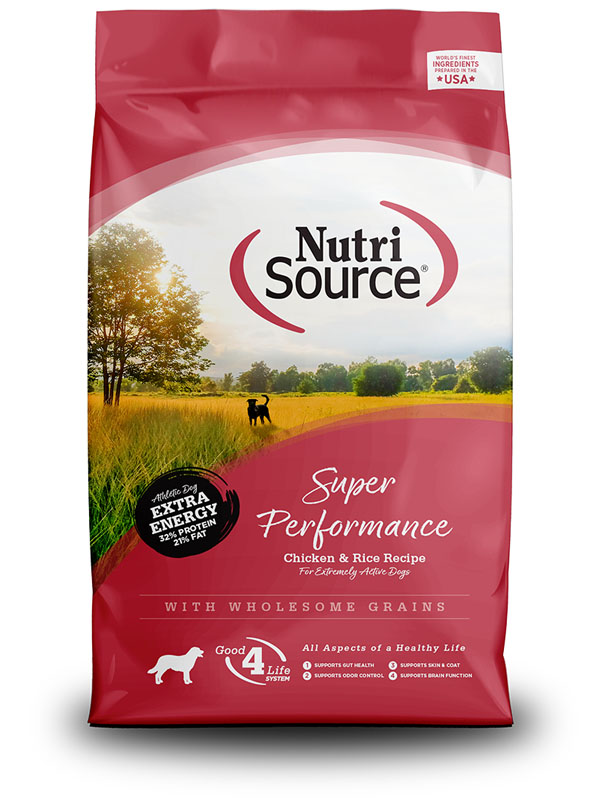 NutriSource Super Performance Chicken & Rice Dog Food, 40 lbs