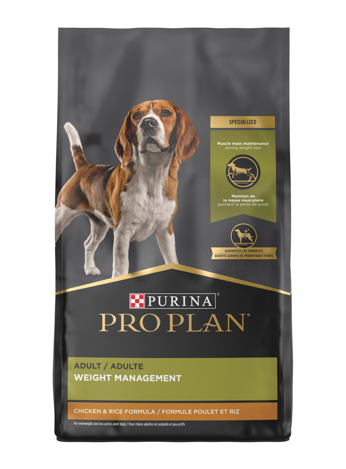 Purina Pro Plan Adult Weight Management Chicken & Rice Formula Dry Dog Food, 34 lbs