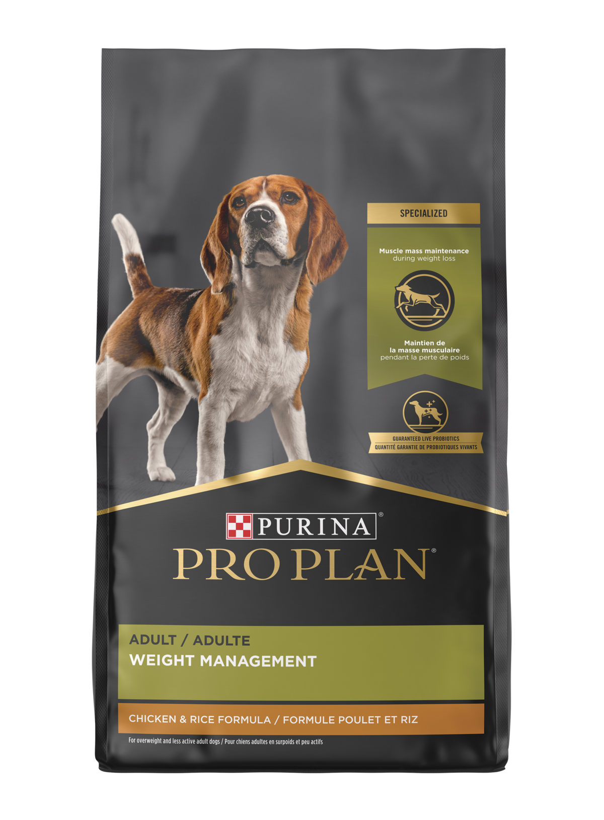 Purina Pro Plan Adult Weight Management Chicken & Rice Formula Dry Dog Food, 18 lbs