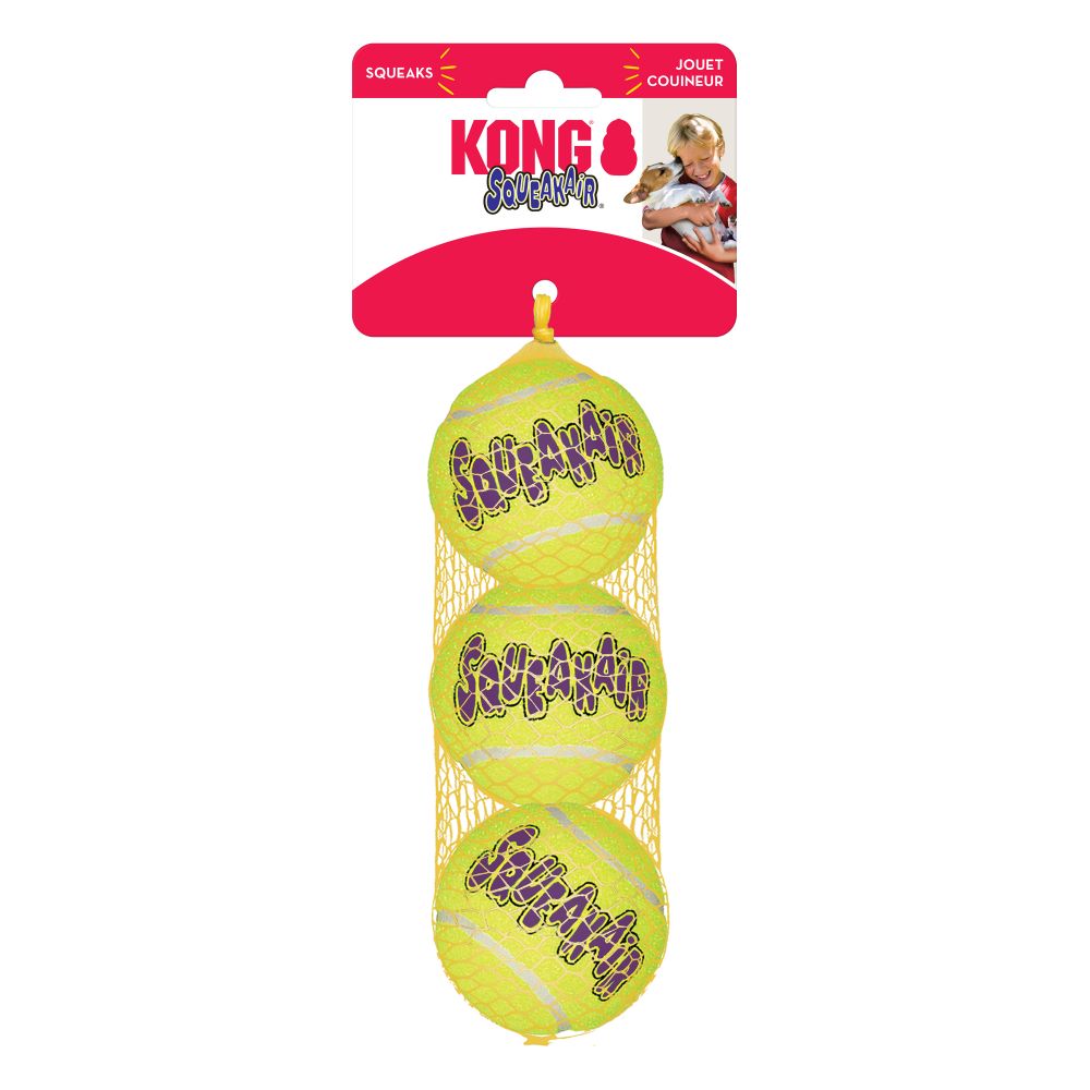 KONG SqueakAir Ball - Medium, 3 pack
