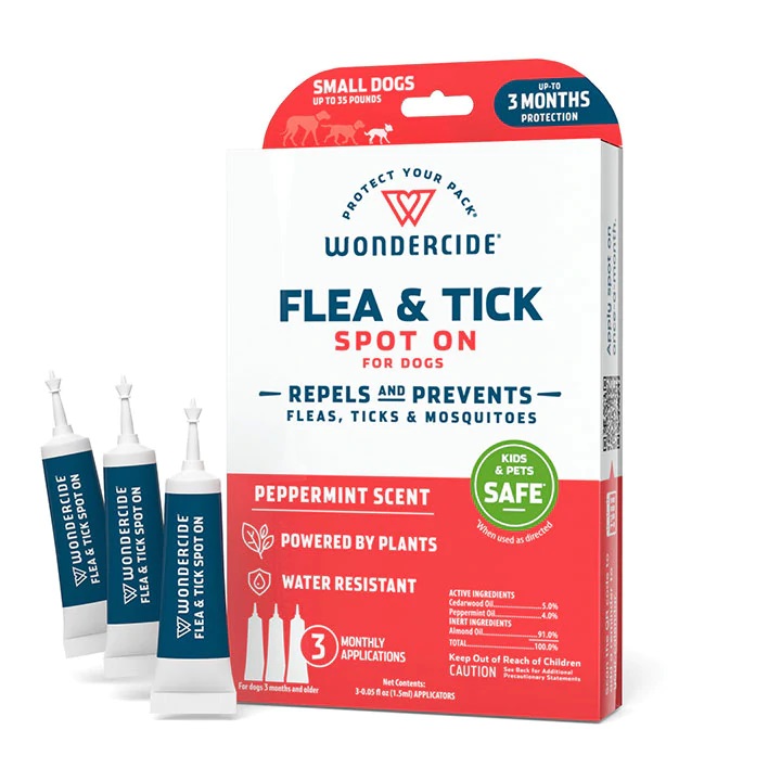 Wondercide Flea & Tick Spot On for Dogs, Small (under 35 lbs)