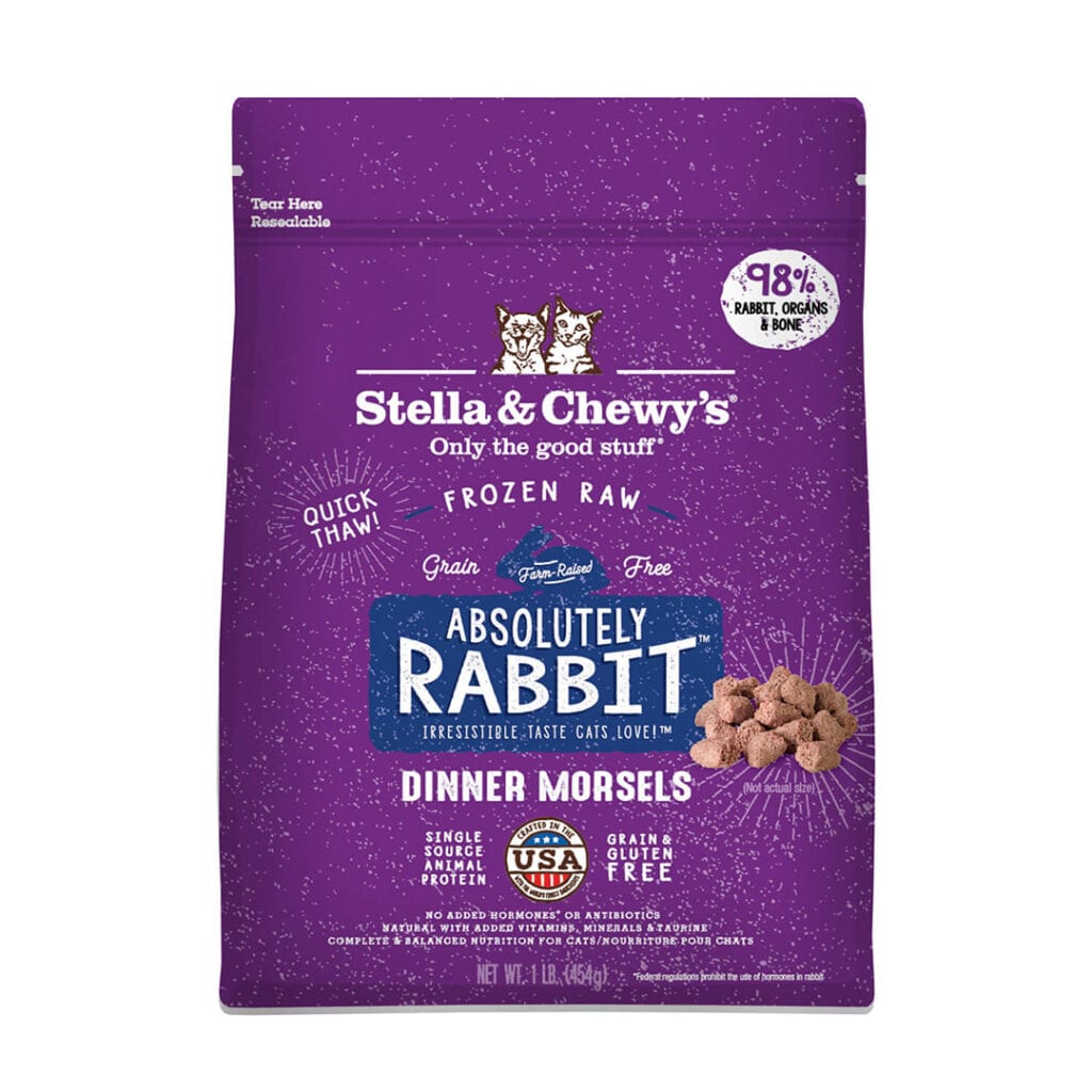 Stella & Chewy's Absolutely Rabbit Frozen Raw Dinner Morsels, 1 lb