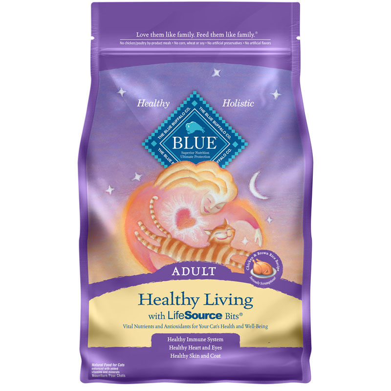 BLUE Healthy Living Chicken & Brown Rice Recipe For Adult Cats, 3 lbs