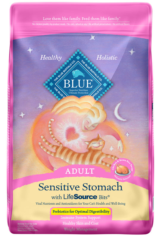BLUE Sensitive Stomach for Adult Cats, 15 lb