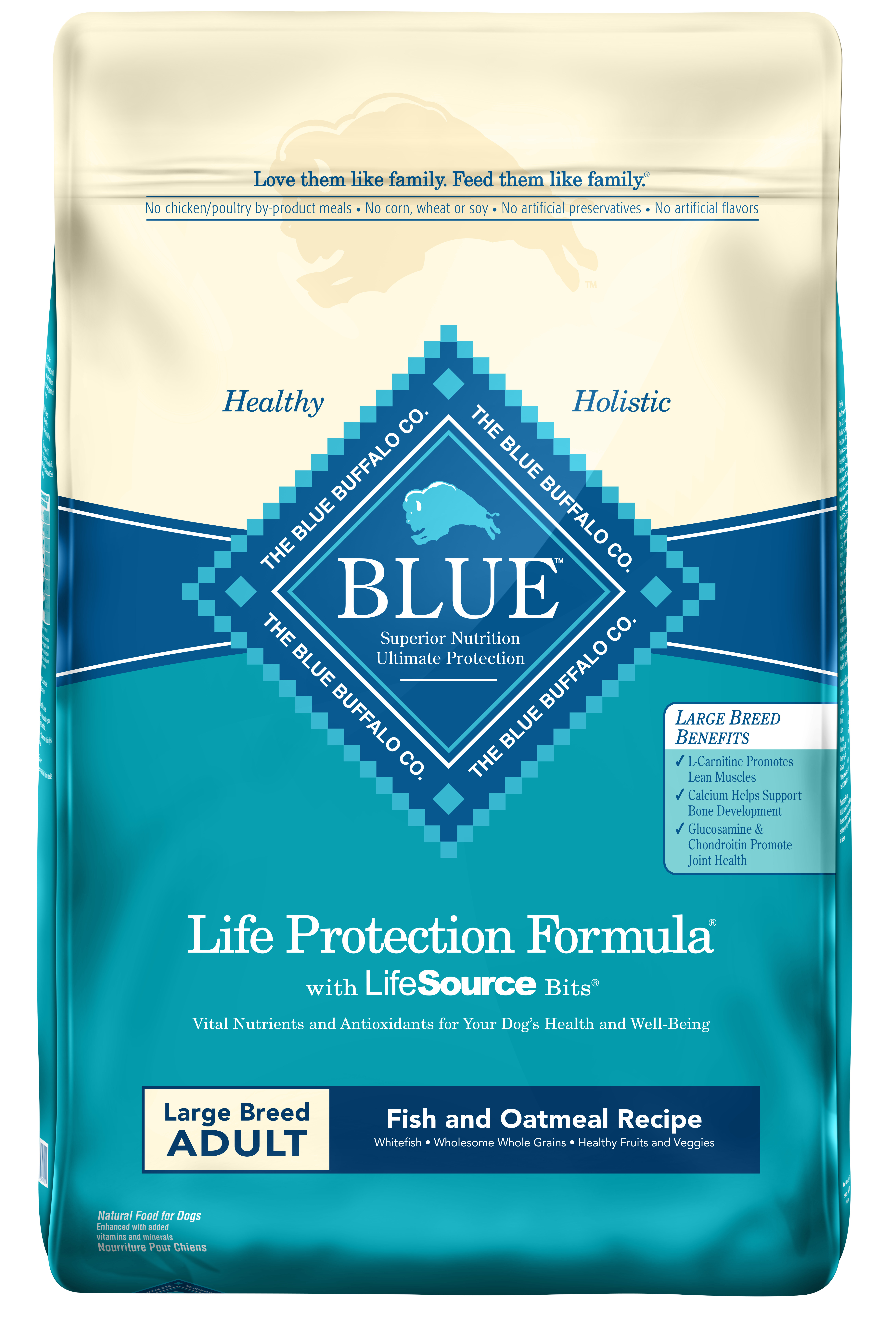 Blue Buffalo Life Protection Formula Fish and Oatmeal Recipe For Large Breed