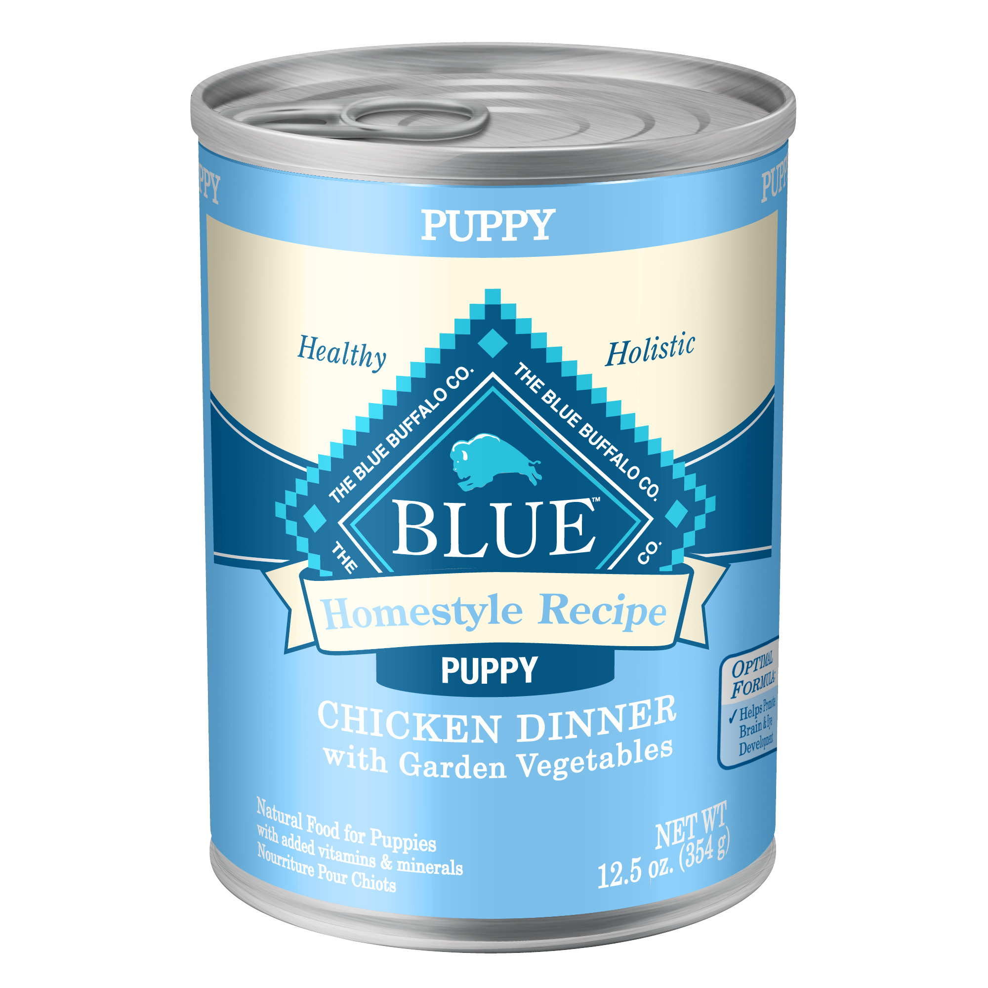 BLUE Homestyle Recipe Chicken Dinner with Garden Vegetables for Puppies, 12.5 oz