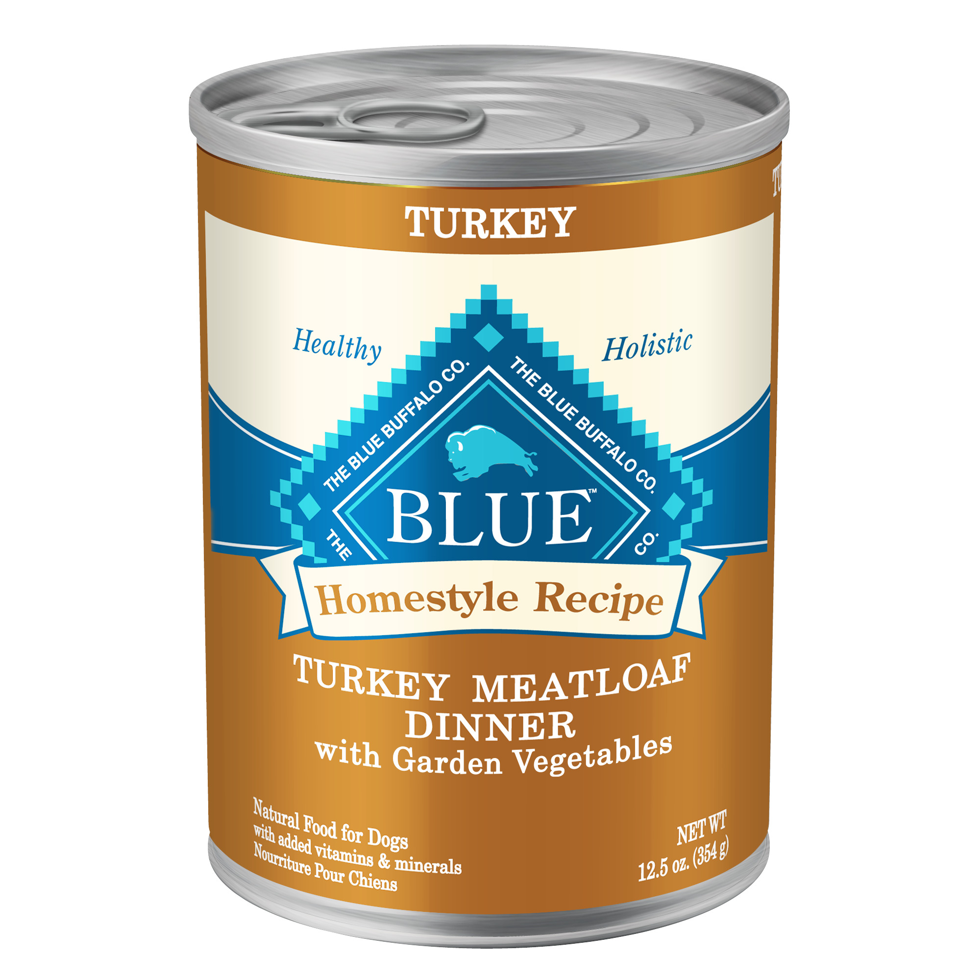 BLUE Homestyle Recipe Turkey Meatloaf Dinner with Garden Vegetables For Adult Dogs, 12.5 oz