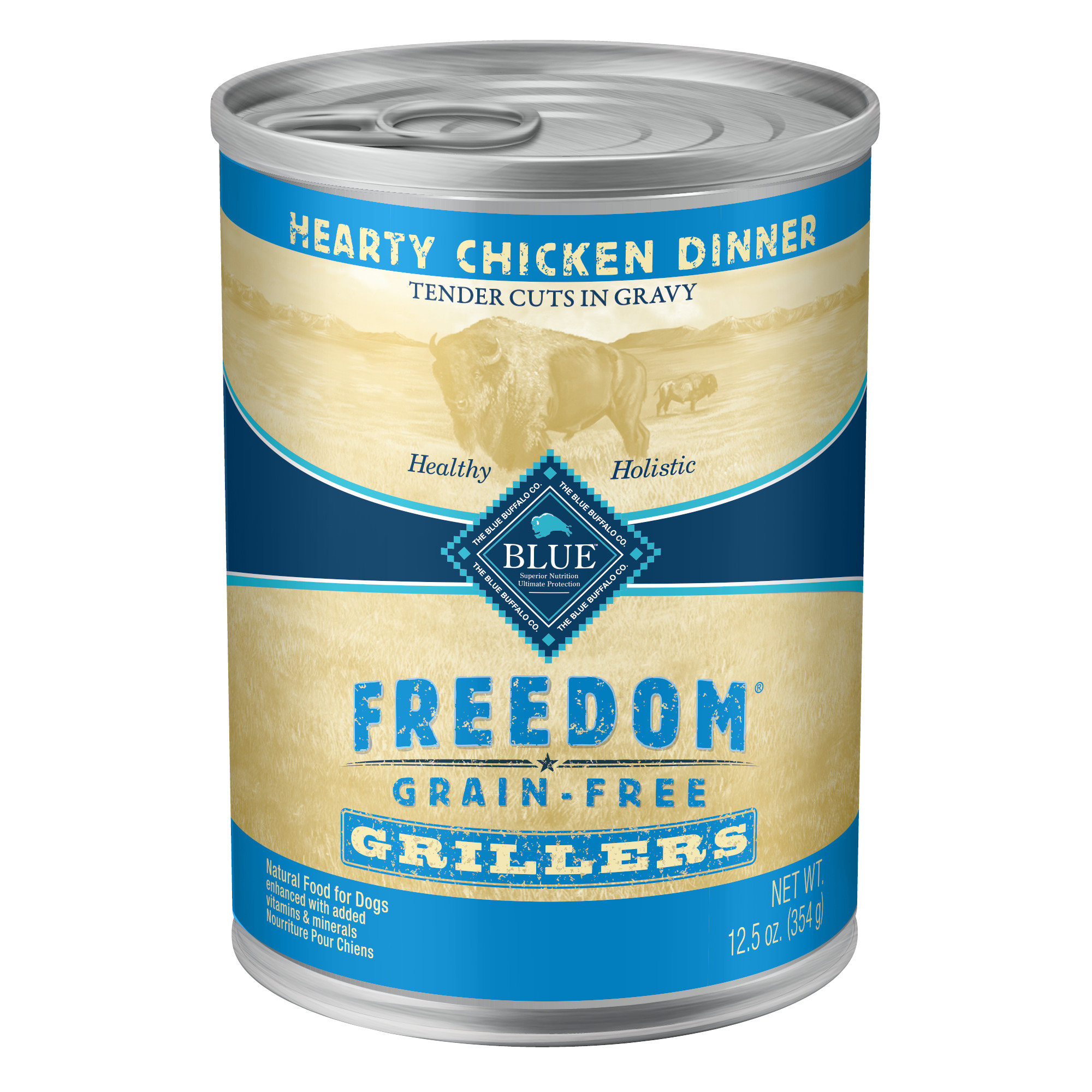 BLUE Freedom Grain-Free Grillers Hearty Chicken Dinner For Adult Dogs, 12.5