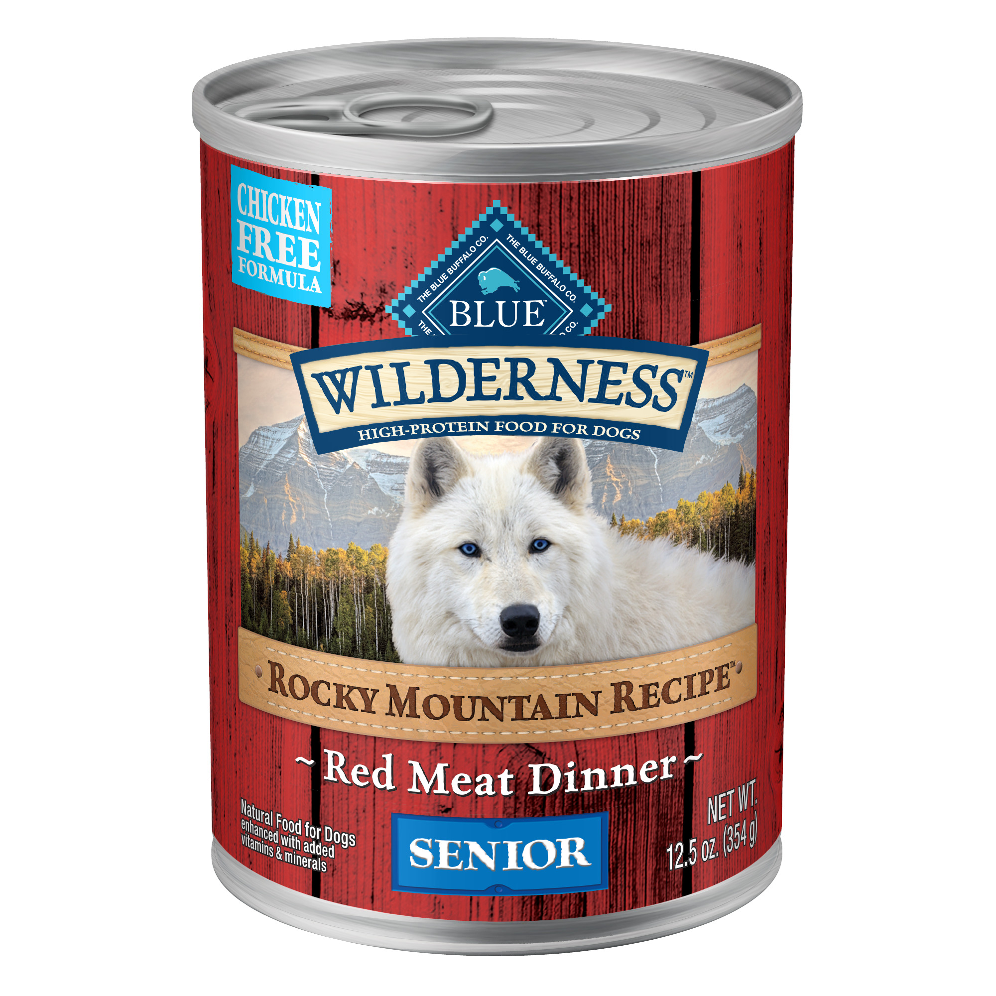 BLUE Wilderness Rocky Mountain Recipe Red Meat Dinner for Senior Dogs, 12.5 oz