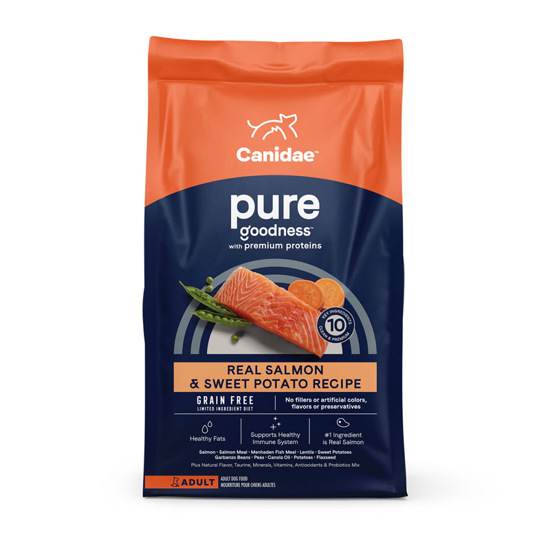 Canidae PURE Grain Free Salmon & Sweet Potato Recipe for Dogs, 12 lb