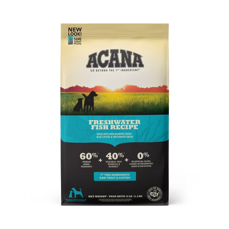 Acana Freshwater Fish Recipe for Dogs, 25 lb