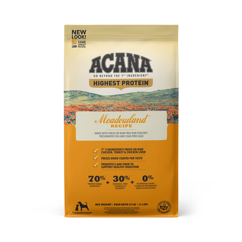 Acana Meadowland Recipe for Dogs, 25 lb