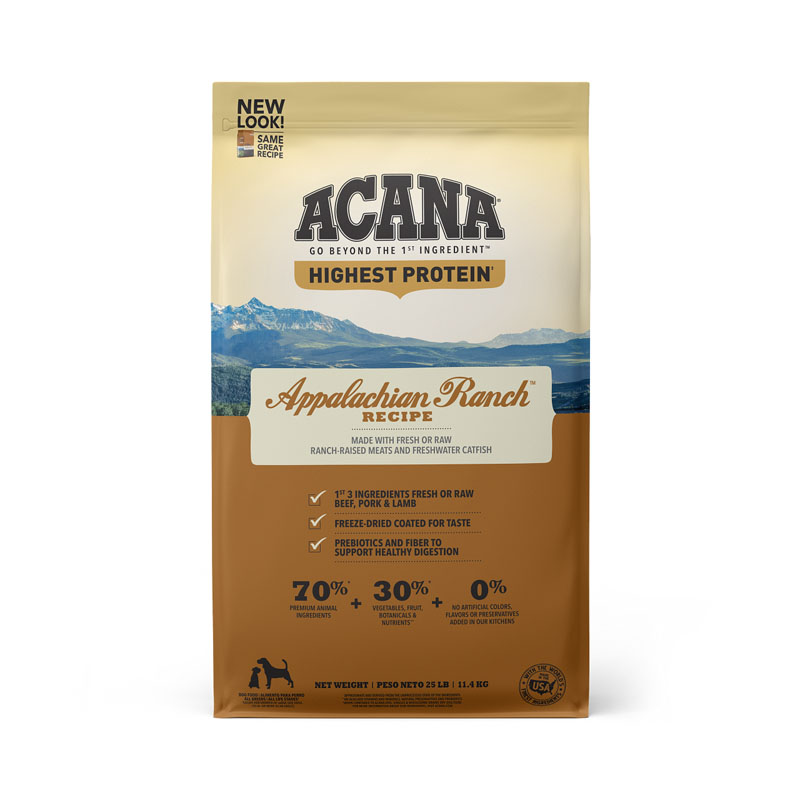 Acana Appalachian Ranch Recipe for Dogs, 25 lb