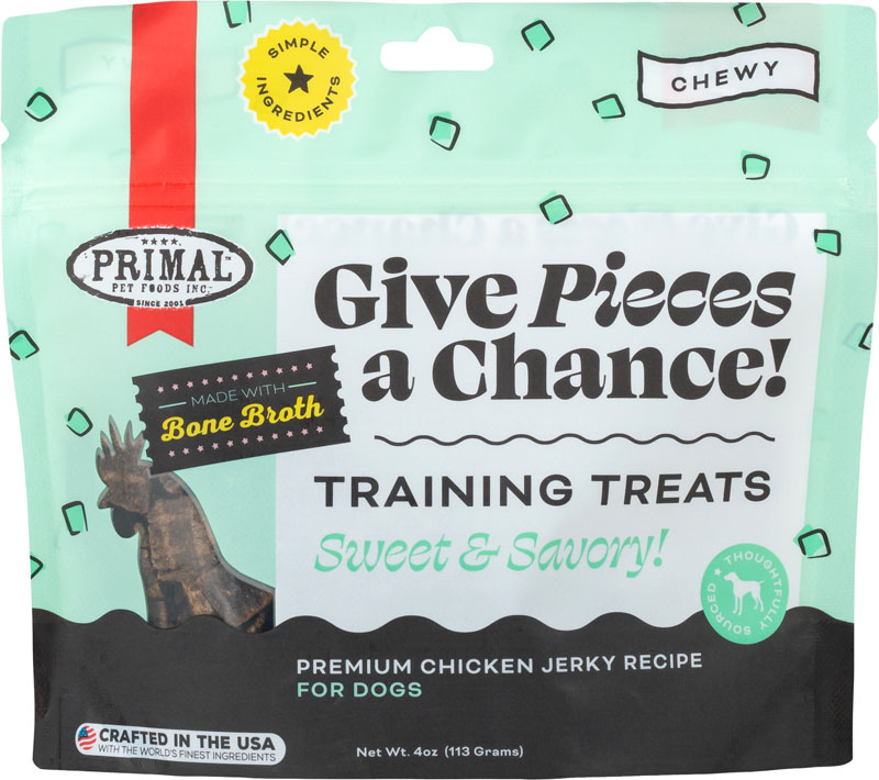 Primal Give Pieces A Chance Chicken Jerky Pieces, 4 oz