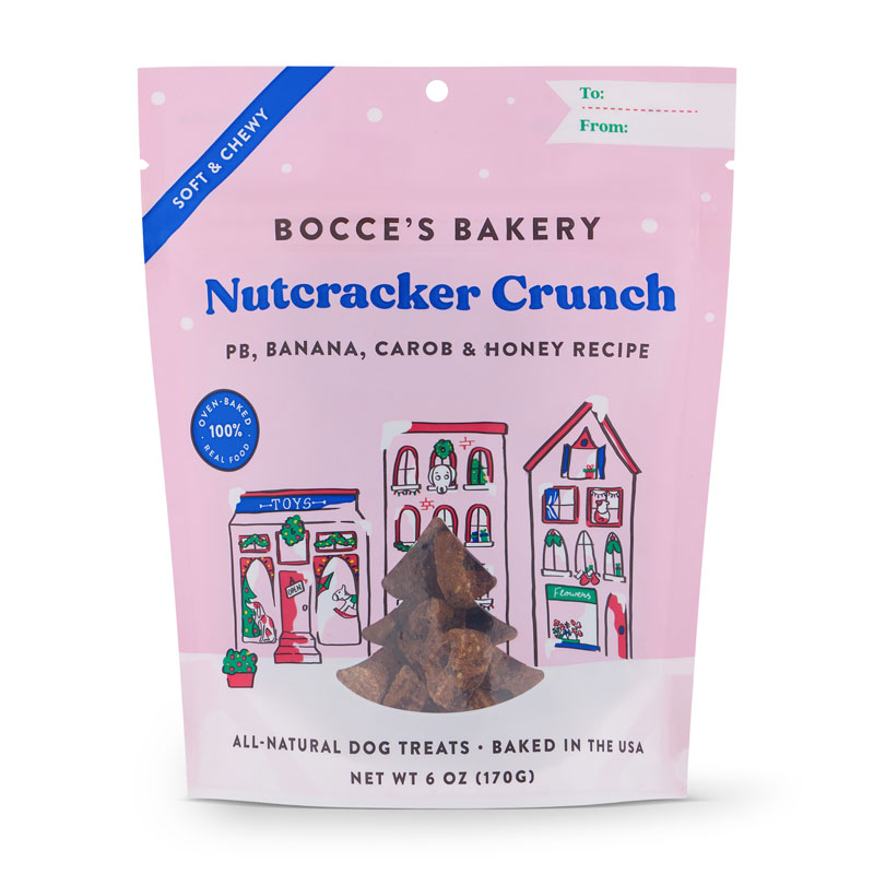 Bocce's Bakery Nutcracker Crunch Soft & Chewy Treats, 6 oz