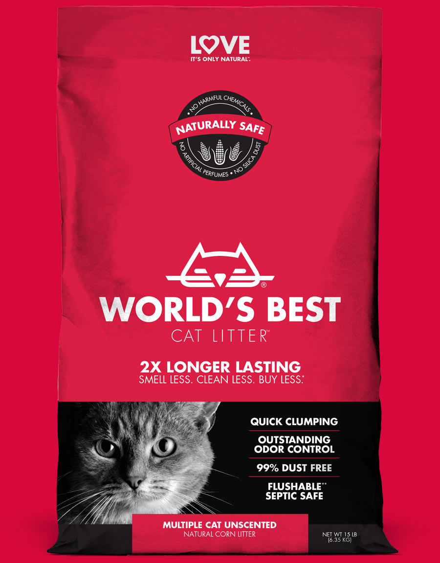 World's Best Cat Litter, Multiple Cat, Unscented, 28 lbs