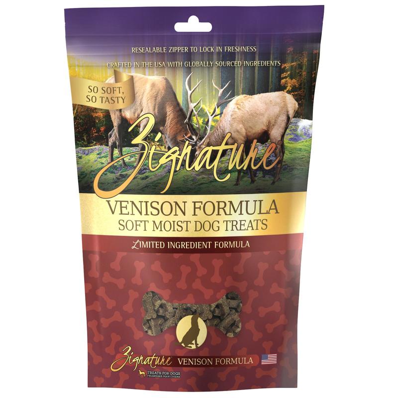 Zignature Soft Moist Treats for Dogs - Venison, 4 oz