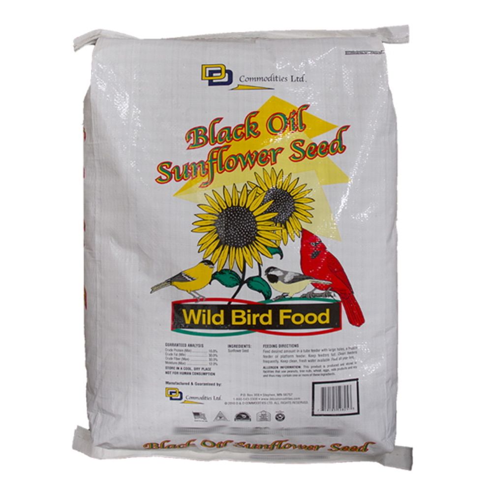 D&D Black Oil Sunflower Seeds, 25 lbs