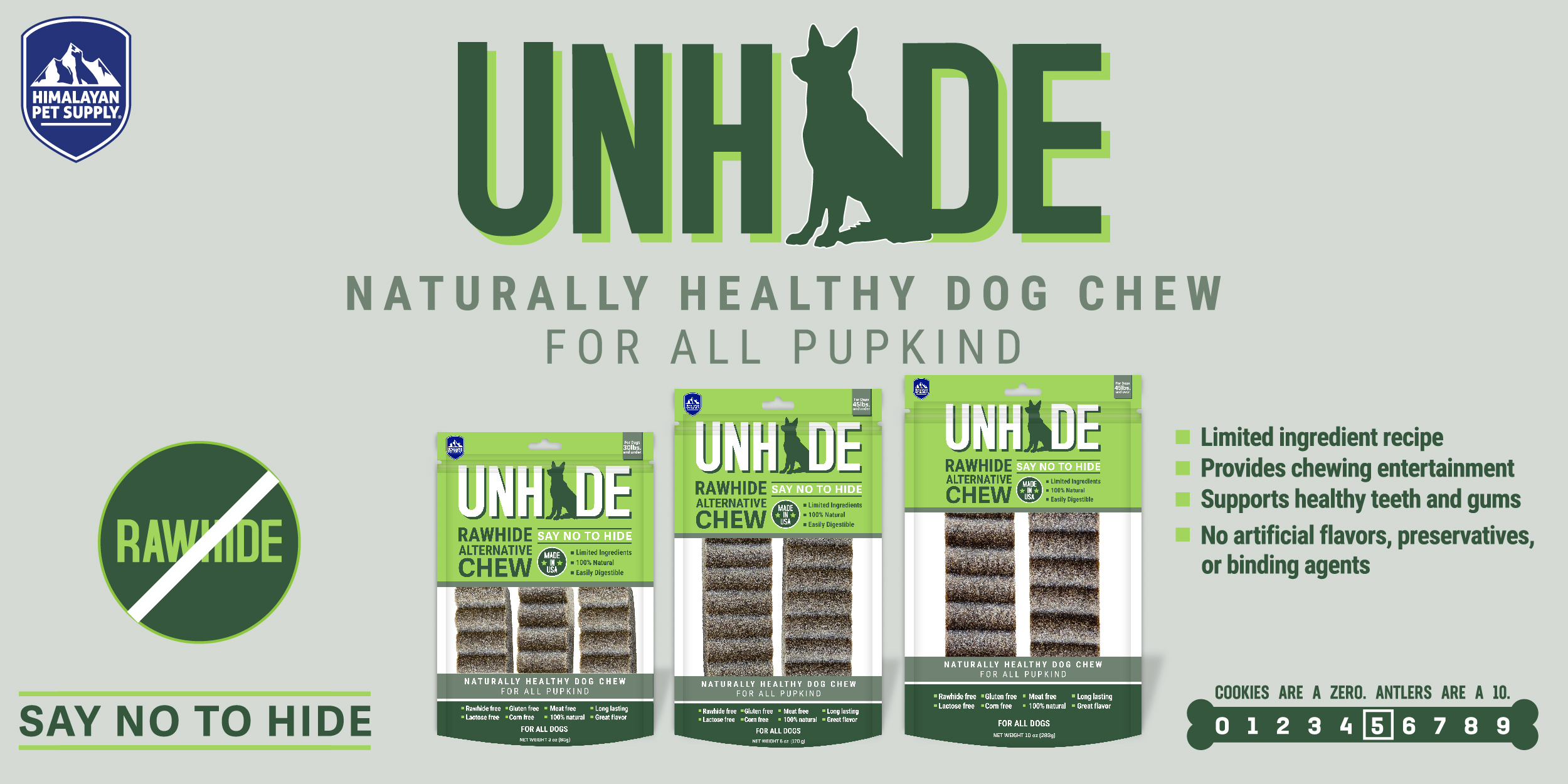 Himalayan UnHide Rawhide-Free Chew, 2 pack, Lg