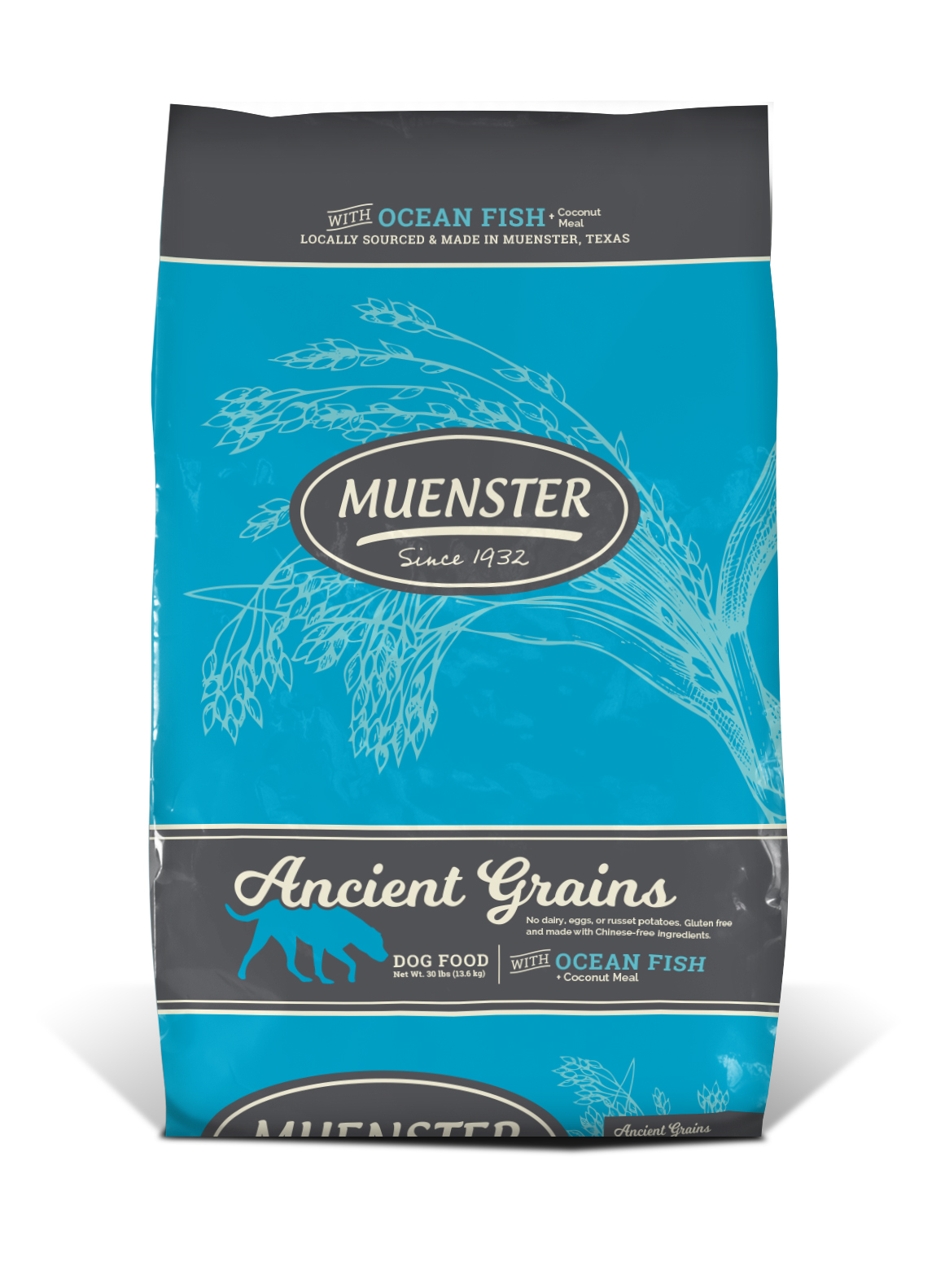 Muenster Ancient Grains with Ocean Fish Dog Food, 22 lbs
