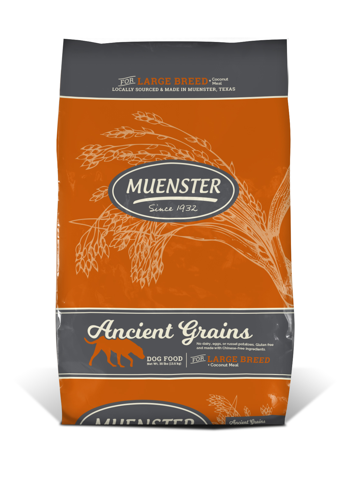 Muenster Ancient Grains for Large Breed Dog Food, 22 lbs