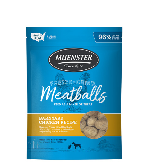 Muenster Freeze-Dried Meatballs Barnyard Chicken Recipe, 4 oz