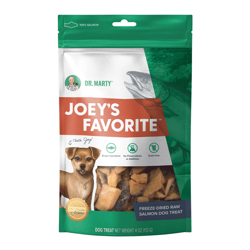 Dr. Marty Joey's Favorite Freeze-Dried Salmon Dog Treats, 4 oz