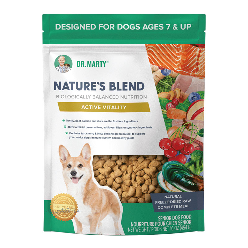 Dr. Marty Nature's Blend Active Vitality Freeze-Dried Dog Food, 16 oz