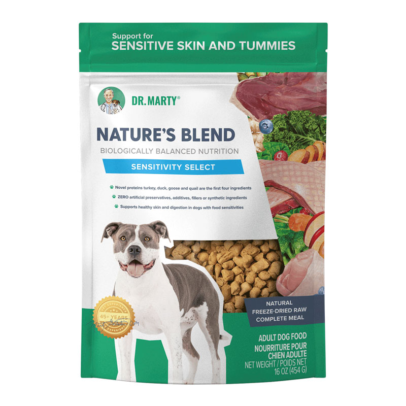 Dr. Marty Nature's Blend Sensitivity Select Freeze-Dried Dog Food, 16 oz