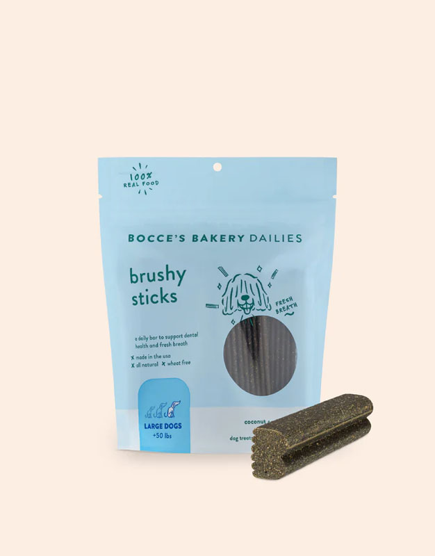 Bocce's Bakery Brushy Sticks Dental Bars, Large