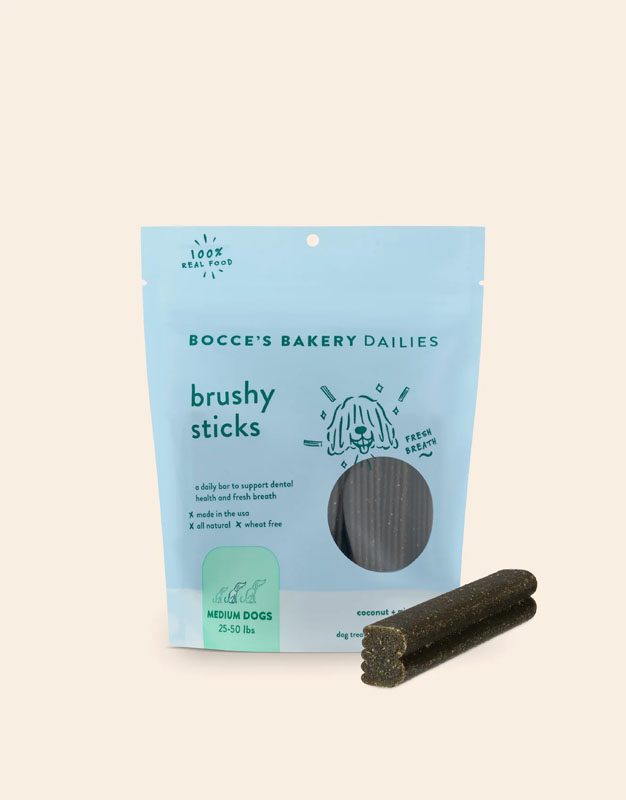 Bocce's Bakery Brushy Sticks Dental Bars, Medium