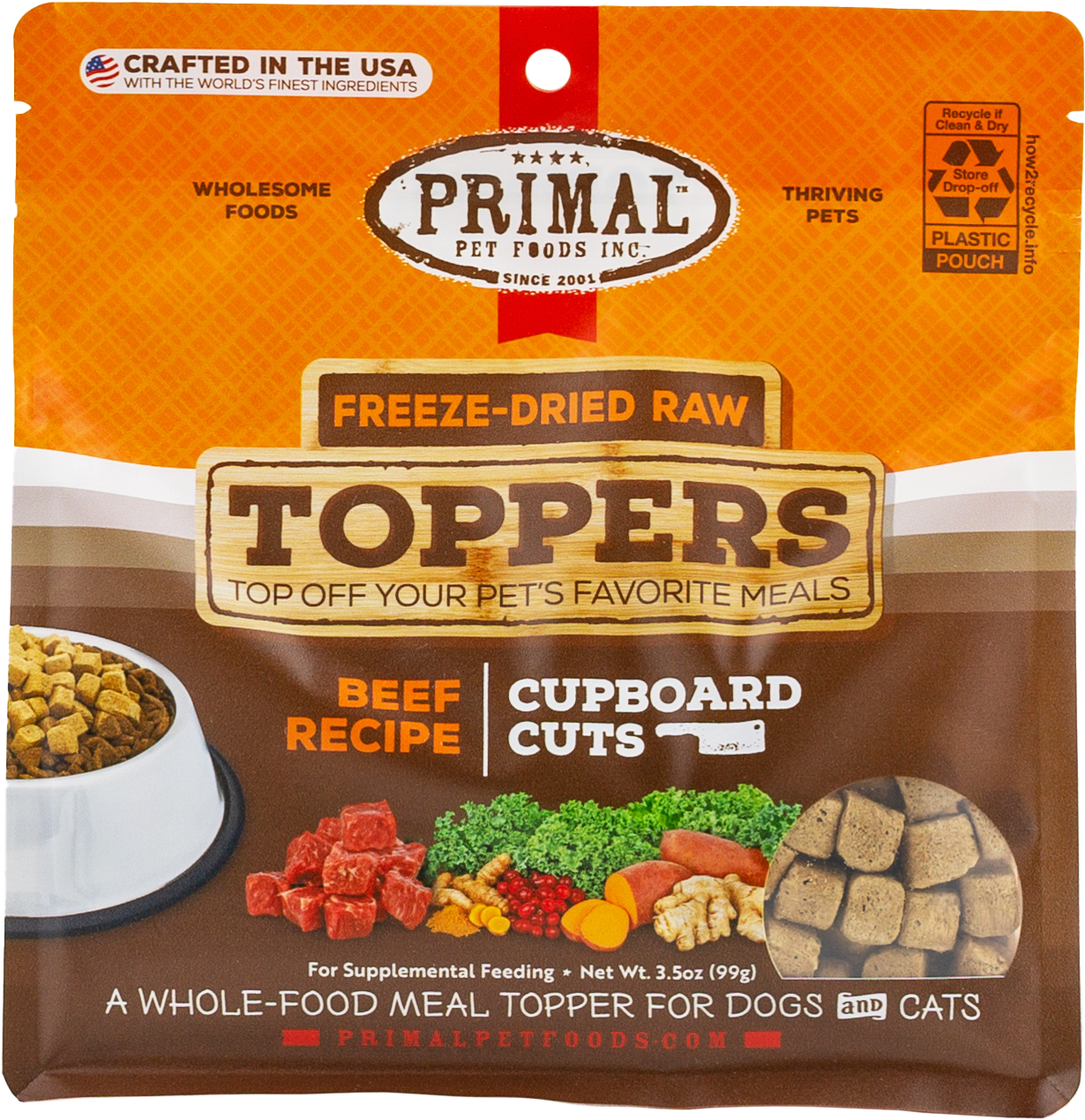 Primal Cupboard Cuts Freeze-Dried Raw Toppers - Beef, 3.5 oz