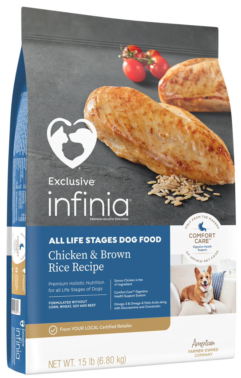 Infinia Chicken & Brown Rice Recipe Dog Food, 15 lbs