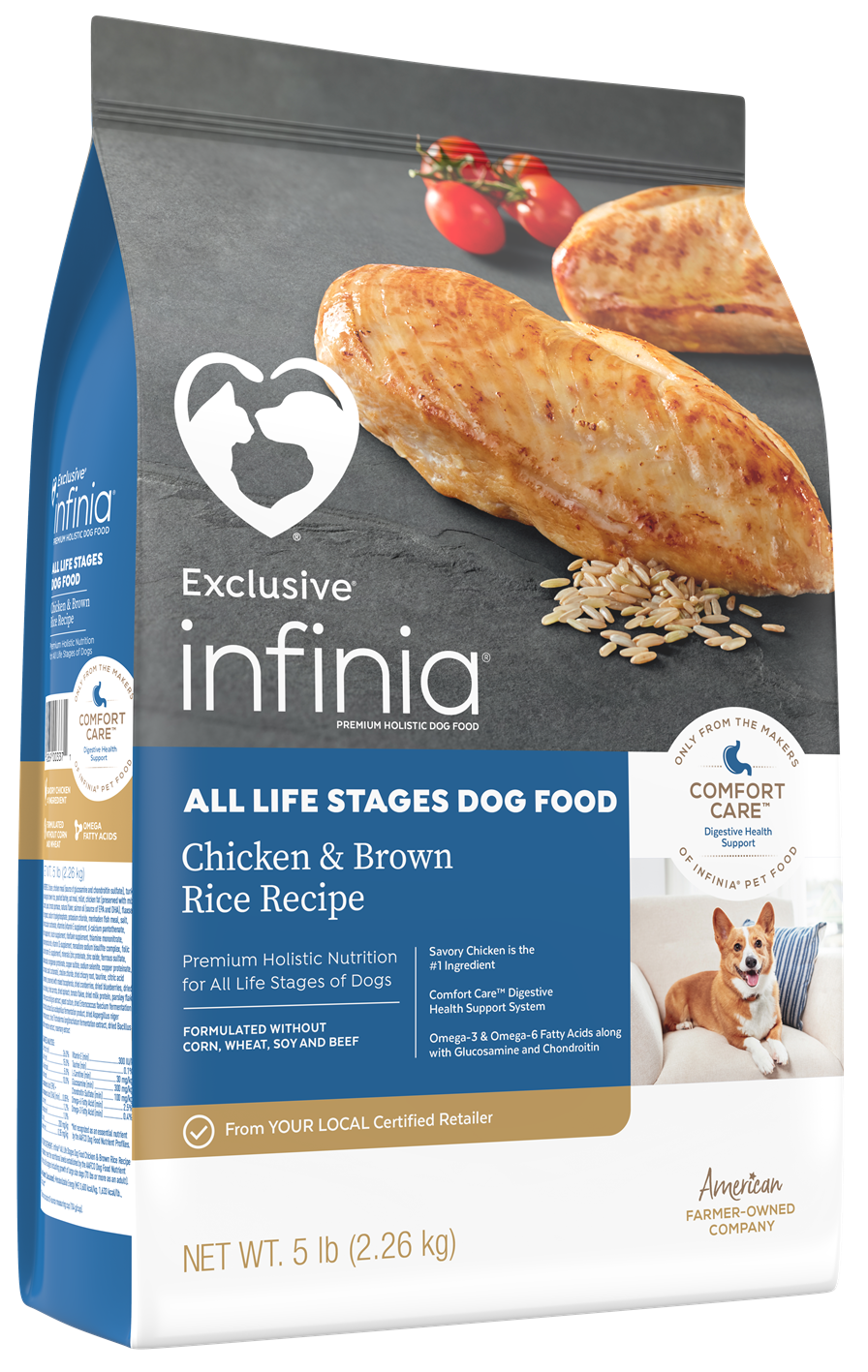 Infinia Chicken & Brown Rice Recipe Dog Food,  5 lbs