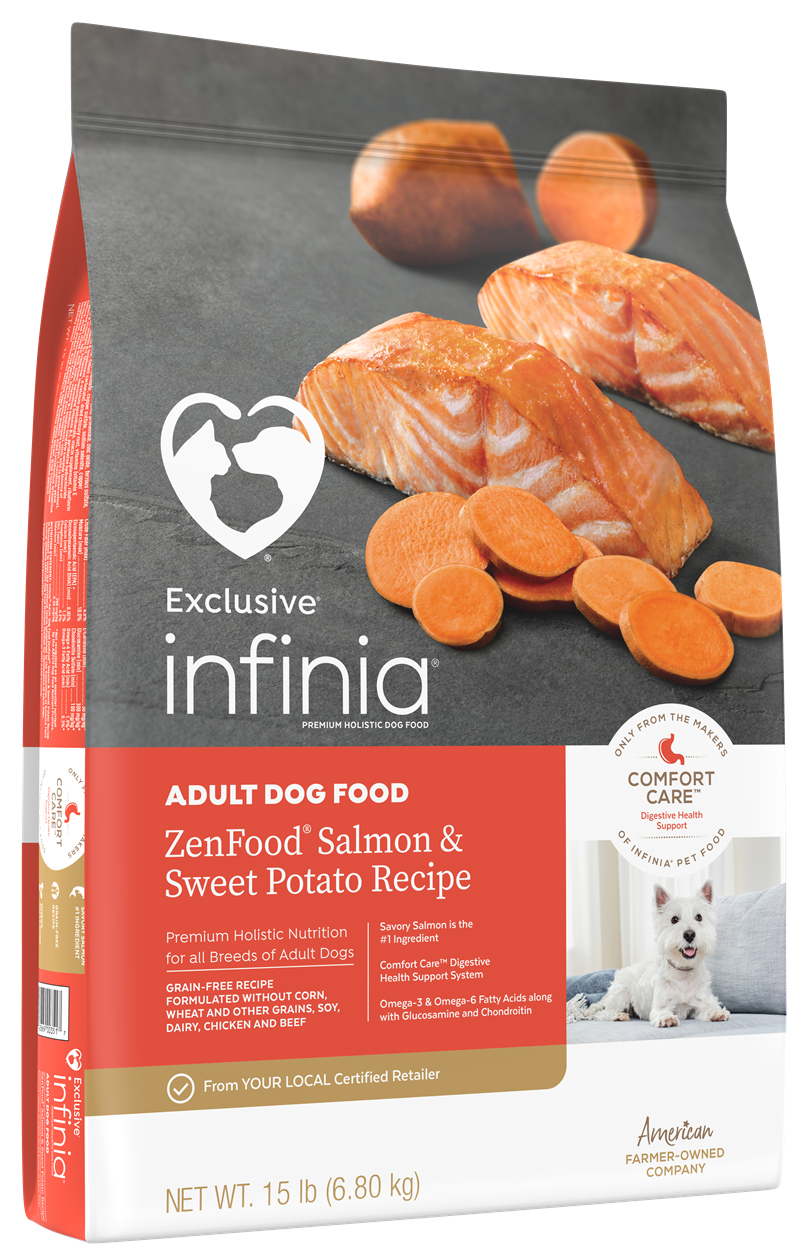 Infinia ZenFood Salmon & Sweet Potato Recipe Dog Food, 15 lbs