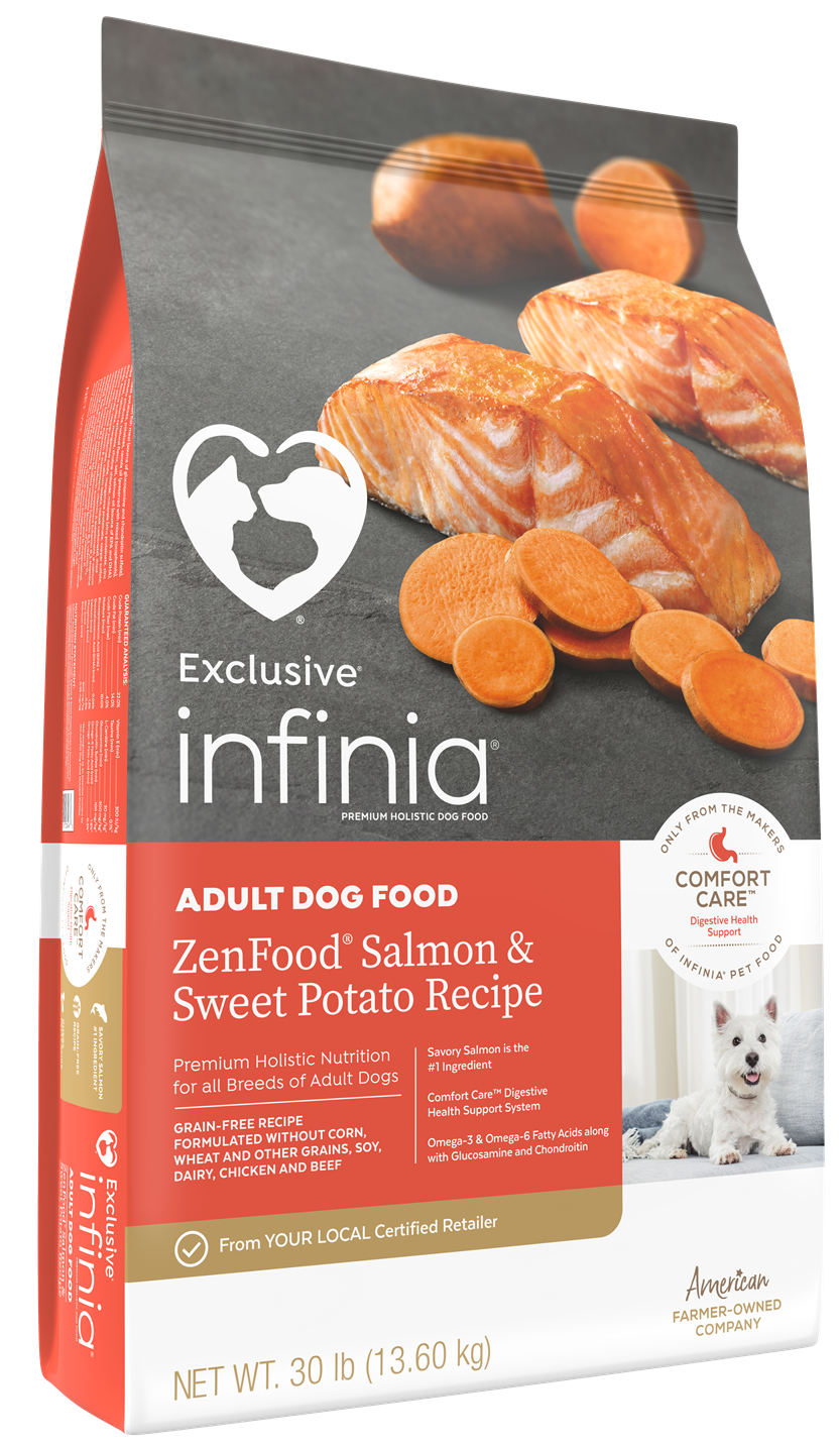 Infinia ZenFood Salmon & Sweet Potato Recipe Dog Food, 30 lbs