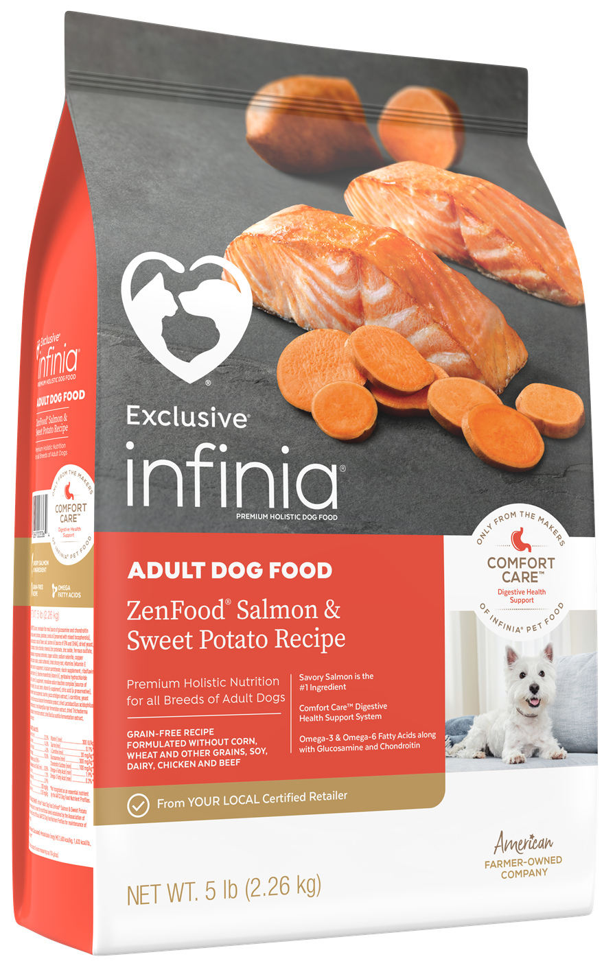 Infinia ZenFood Salmon & Sweet Potato Recipe Dog Food, 5 lbs