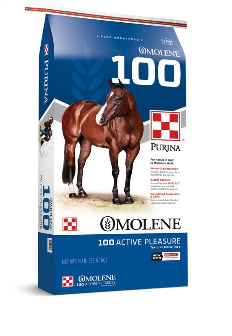 Purina&reg; Omolene #100&reg; Active Pleasure Horse Feed, 50 lbs