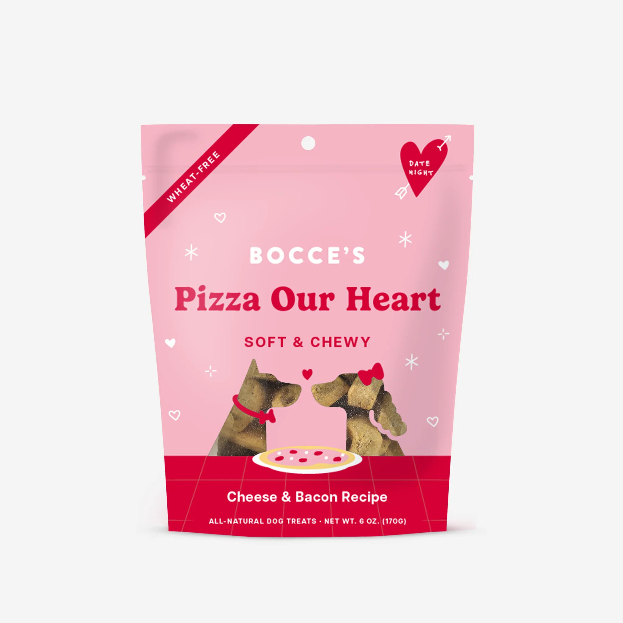 Bocce's Pizza Our Heart Soft & Chewy Dog Treats, 6 oz
