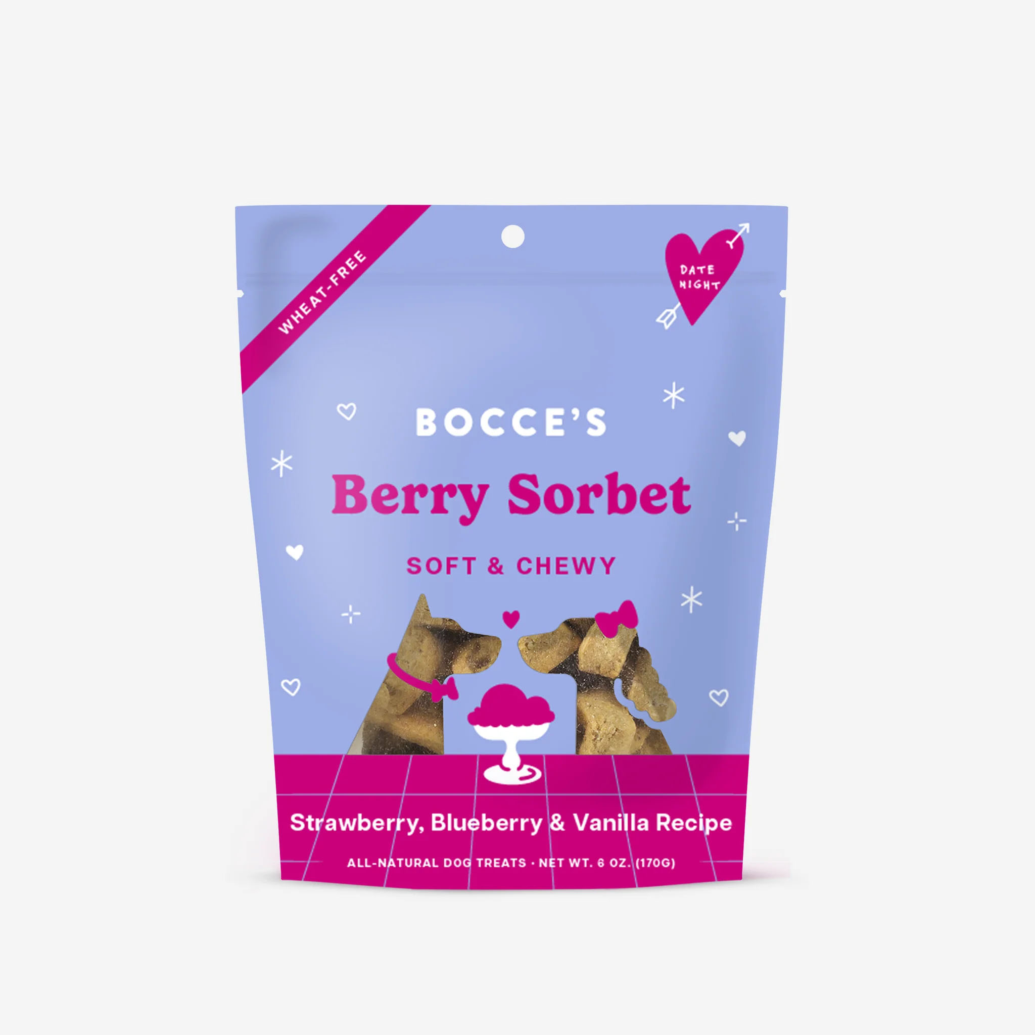 Bocce's Berry Sorbet Soft & Chewy Dog Treats, 6 oz