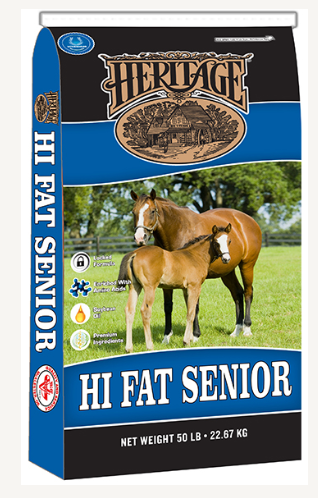 Heritage Hi-Fat Senior Horse Feed, 50 lbs