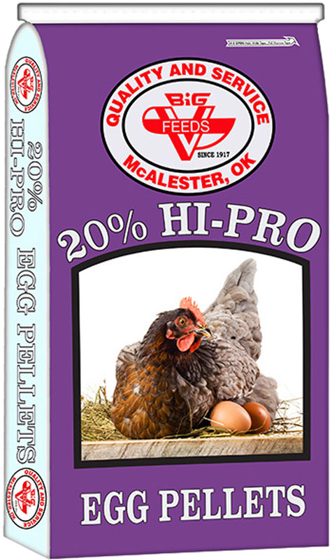 Big V 20% Hi-Pro Egg Pellet, 50 lbs