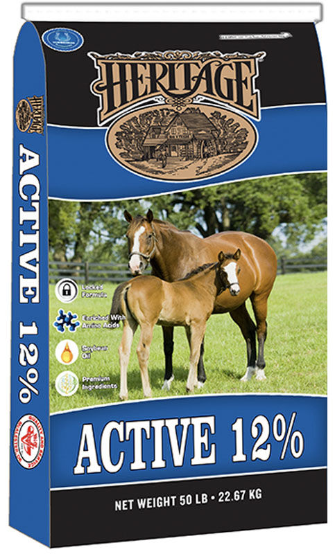 Heritage 12% Active Horse Pellet, 50 lbs