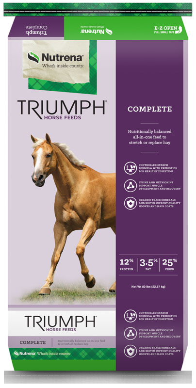 Nutrena Triumph Complete Horse Feed, 50 lbs