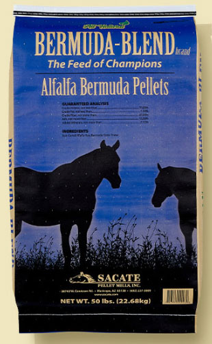 Sacate Bermuda-Blend Horse Pellets, 80 lbs