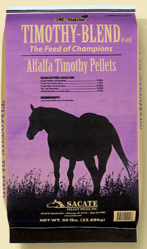 Sacate Timothy-Blend Horse Pellets, 80 lbs
