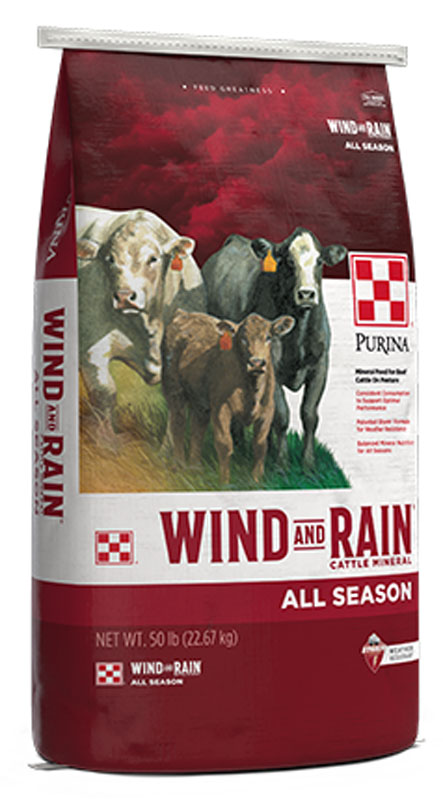 Purina Wind & Rain TX All-Season 7.5 Complete Mineral, 50 lbs