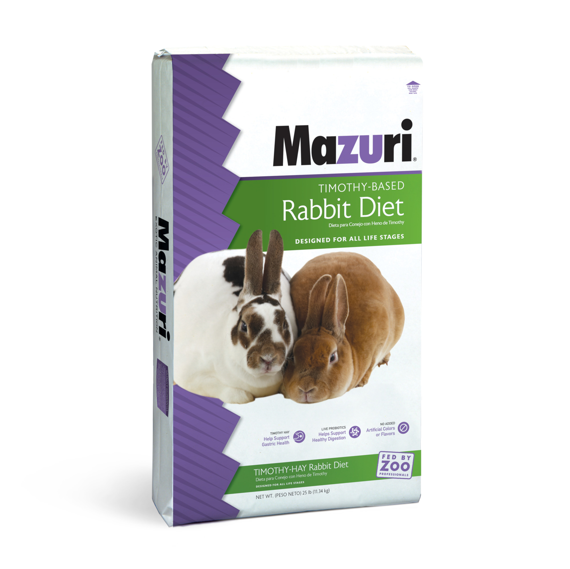 Mazuri&reg; Rabbit Diet with Timothy Hay, 25 lbs
