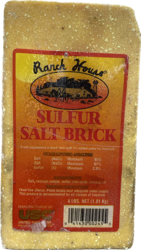 Salt Brick with Sulfur, 4 lbs