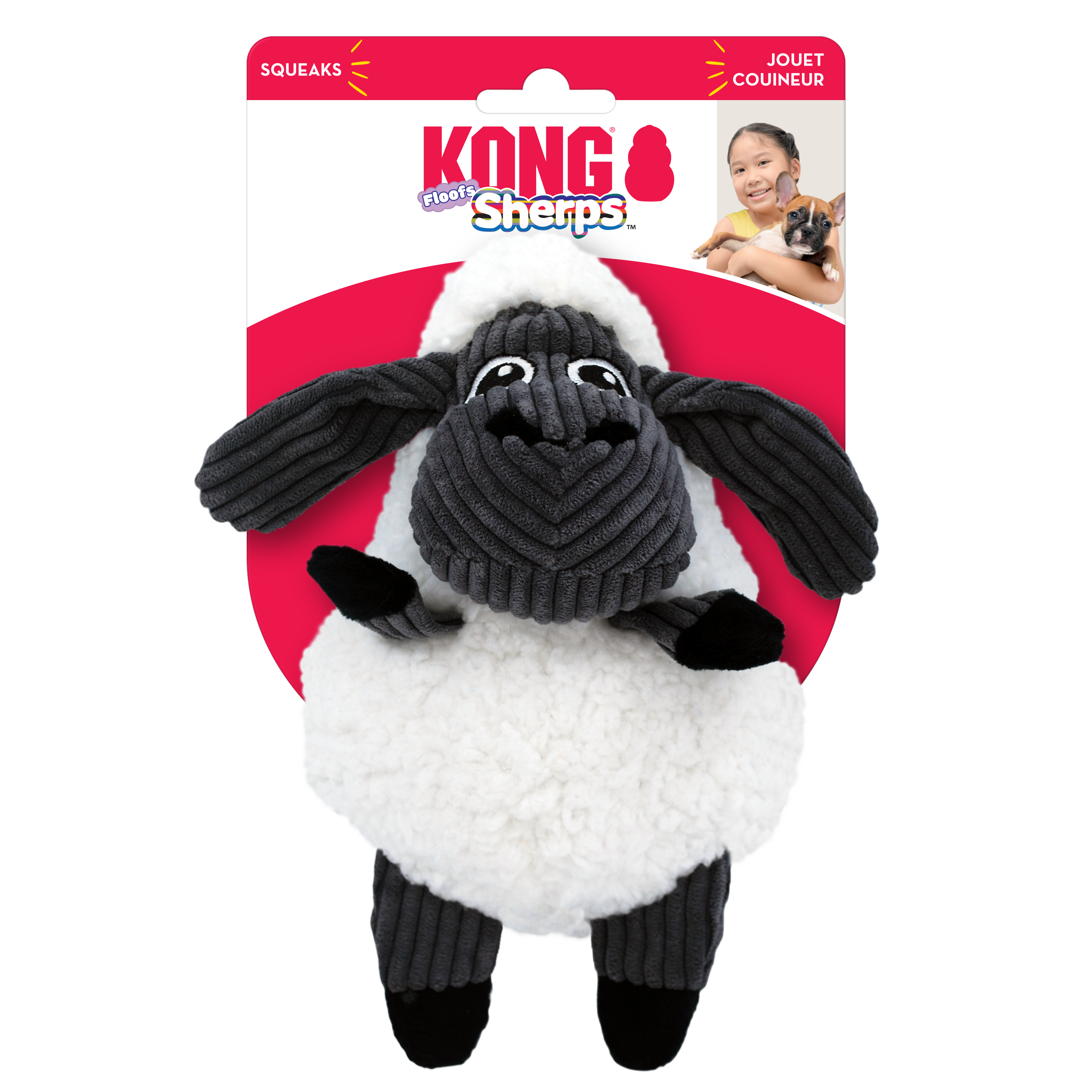 KONG Sherps Floofs Sheep, Medium